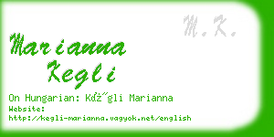 marianna kegli business card